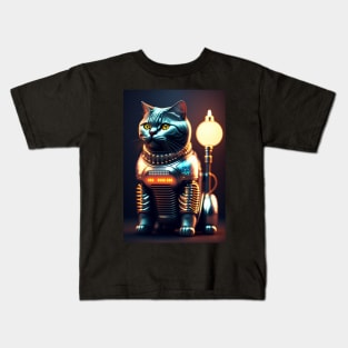 British Shorthair Cyborg Kids T-Shirt